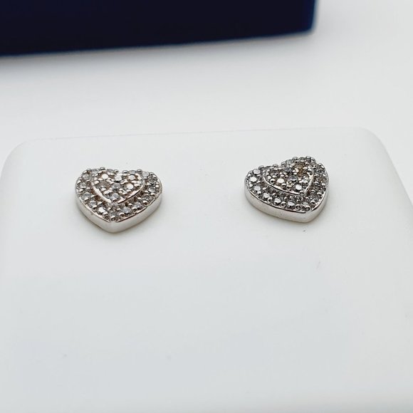 - "925 Sterling Silver Plated CZ Earrings, INUS1BR171 - Picture 8 of 9